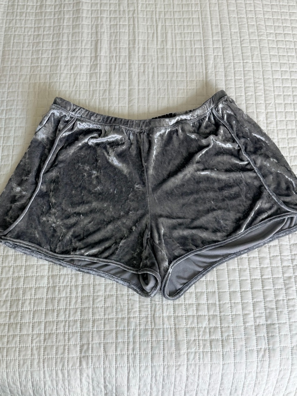Tart Women's Velvet Athletic Shorts - Gray